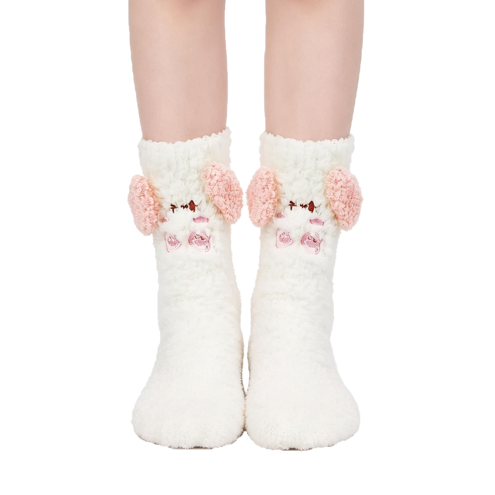 Benefeet Sox Funny Animal Fuzzy Socks for Women Girls - Cute Fluffy Slippers, Cozy Warm Winter Plush Sleeping Socks