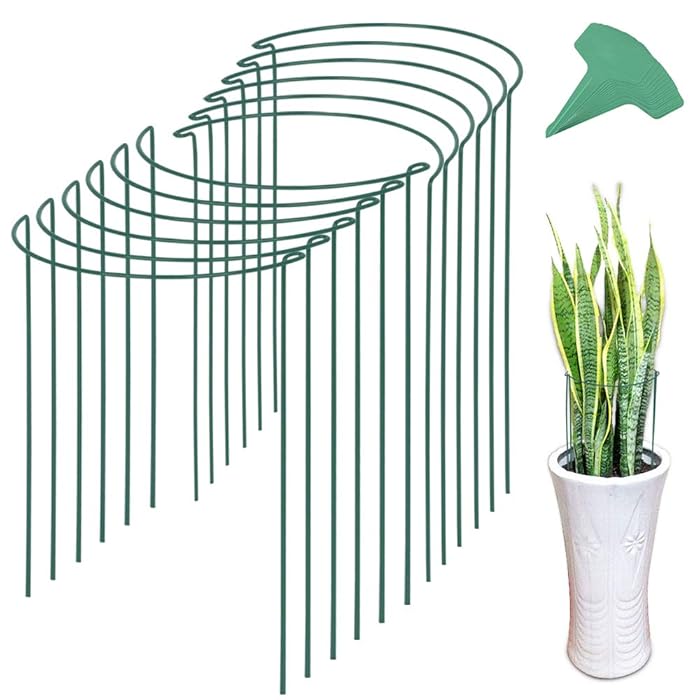 Buy GROWNEER 12 Packs 15.7 Inches Half Round Garden Plant Support Ring