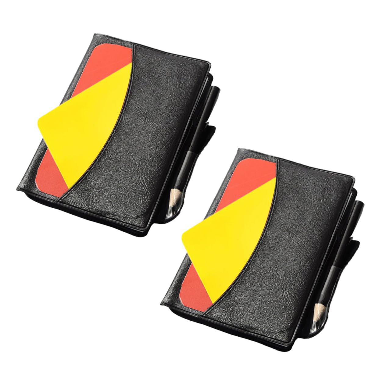 TOYANDONA Tarjetas de Árbitro de Fútbol Profesional de y Amarillas Accesorios para Árbitros con Bolígrafo y Libreta Compacto y Portátil