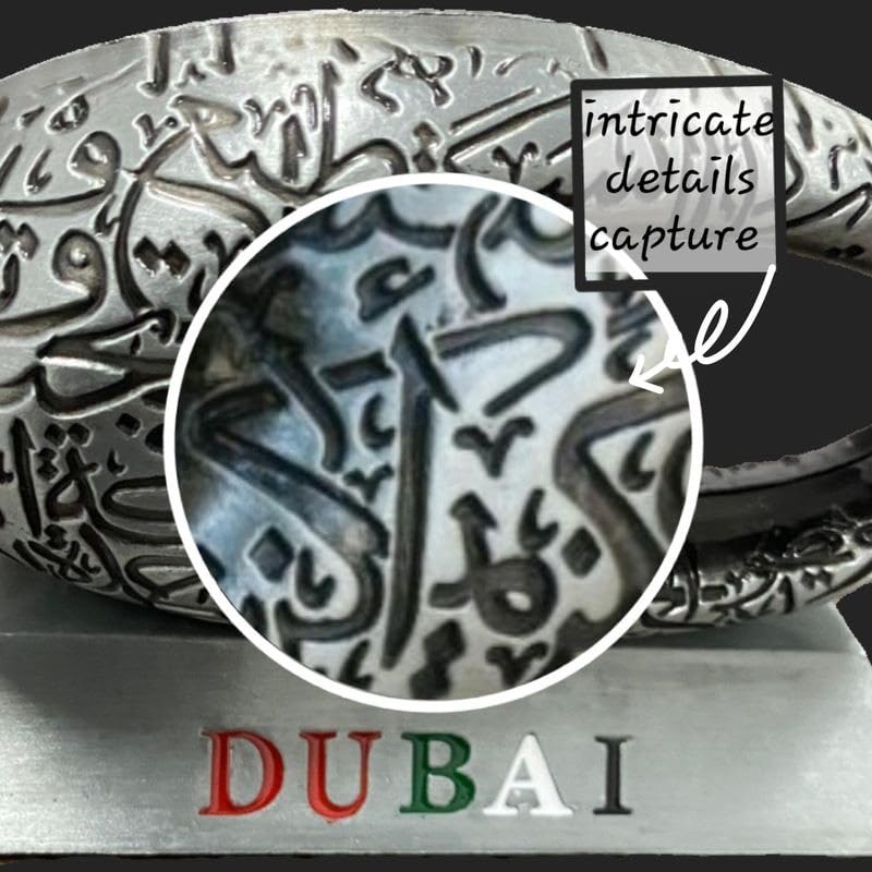 Escultura decorativa 3D futurista plata para escritorio miniatura 6