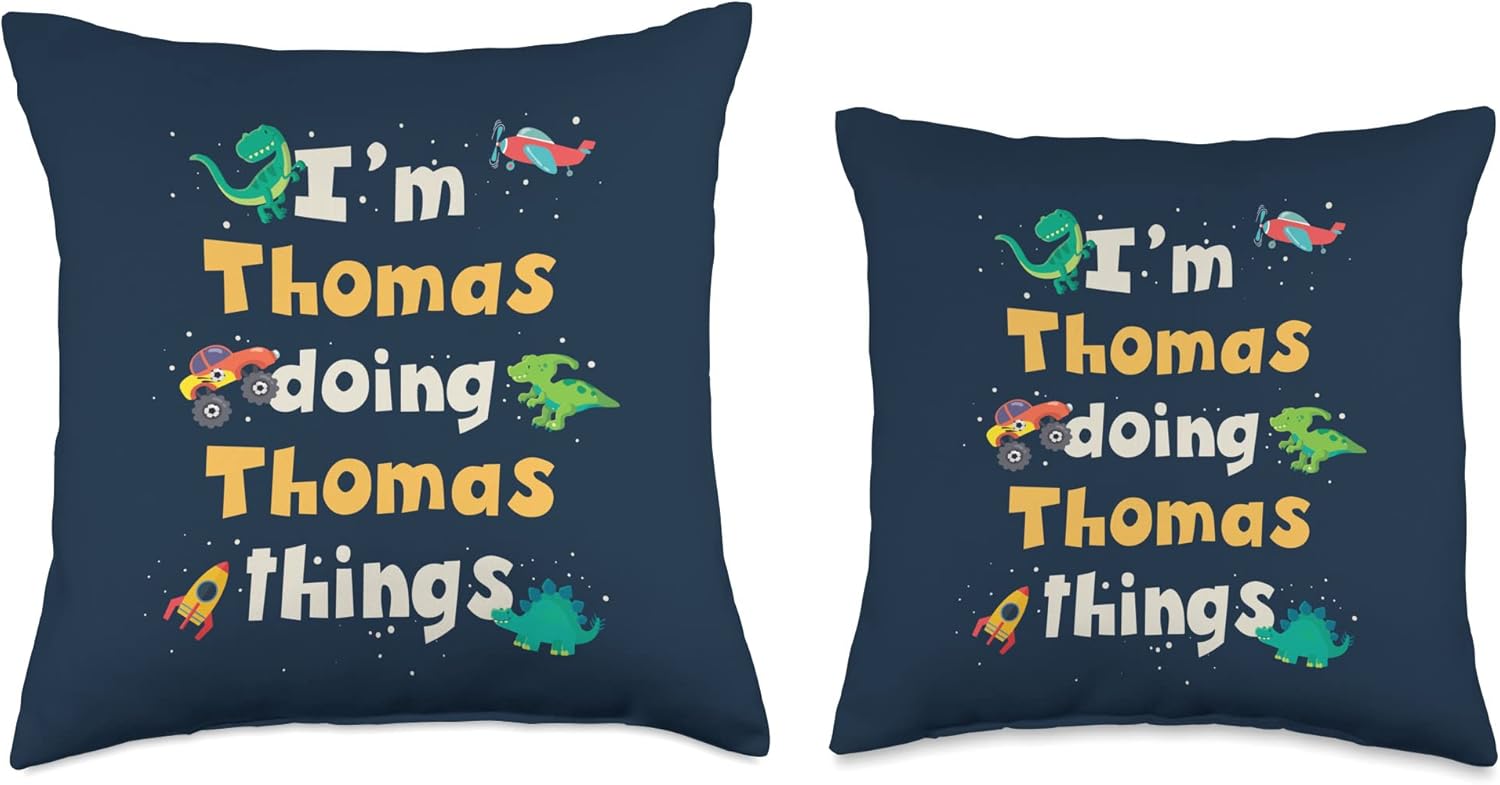 Cool Thomas Personalized First Name Boys Throw Pillow