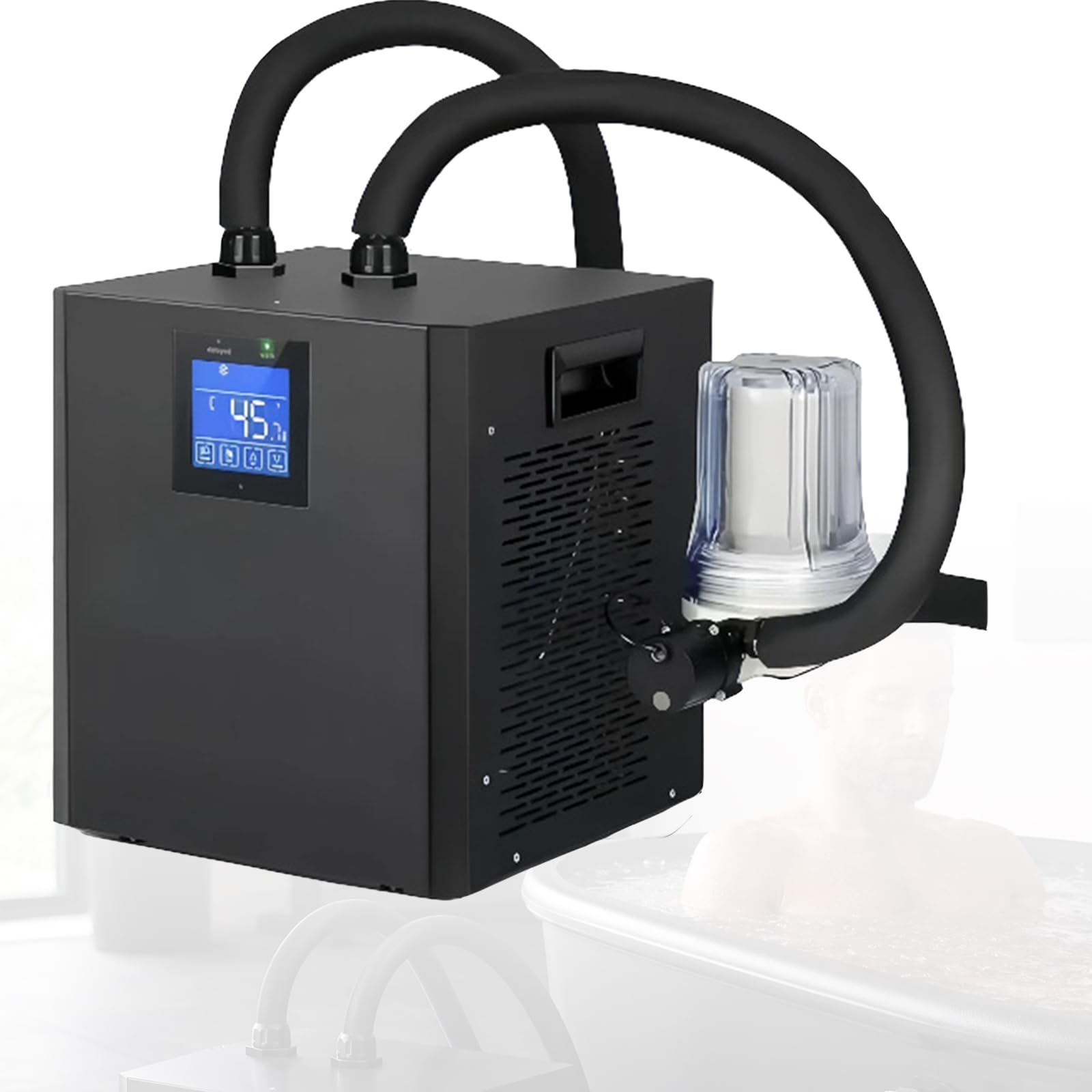 MINHUIJIHUI Cold Plunge Chiller, Efficient Ice Bath Chiller, with Filter and Water Pump, Insulated Hoses Improve Cooling Performance, for Home and Professional Cold Therapy Muscle Recovery