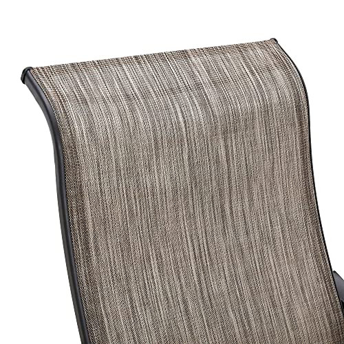 Image of LOKATSE HOME Patio Dining Chairs with High Backrest Teslin Bar Set of 2 Outdoor Metal Furniture for Garden Patio Pool Yard