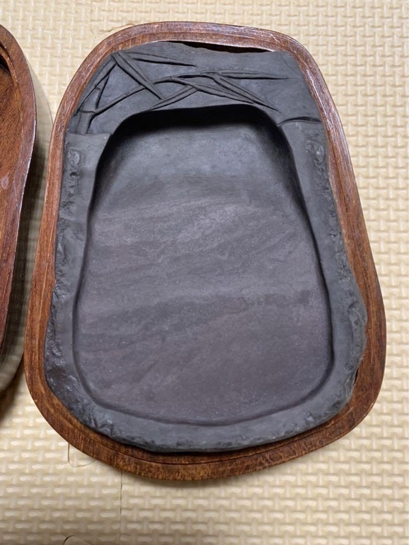 中国　書道具　竹鳥刻　端渓硯　唐木蓋　硯 中国 書道具 竹鳥刻 端渓硯 唐木蓋 硯 - メルカリ