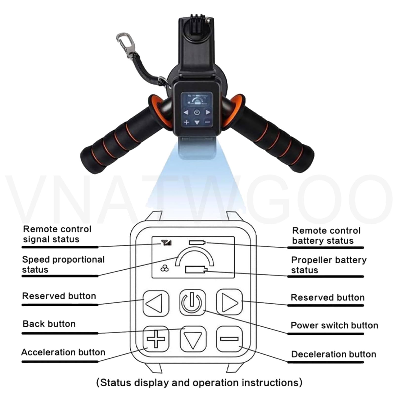 Scooter de Plongée sous-Marin Moteur sans Balais 500W 16000mAh