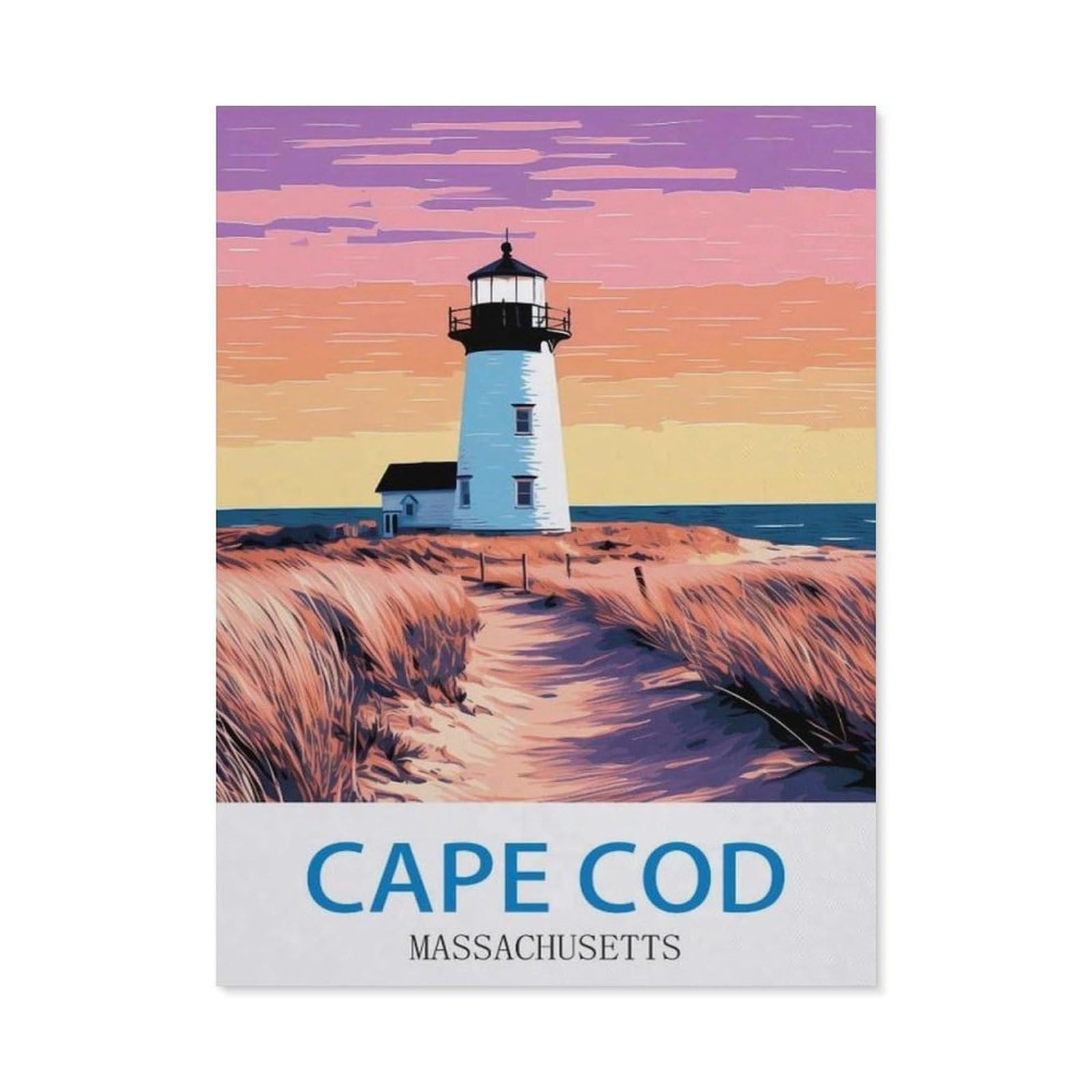 Metal Sign，Cape Cod Massachusetts，Tin Signs New Year Easter Wall Decoration Bar Pub Family Cafe Signs Men Cave Gifts for Friends Family Fun Signs Nice Sign(15x30cm）6x12 inch-EE52