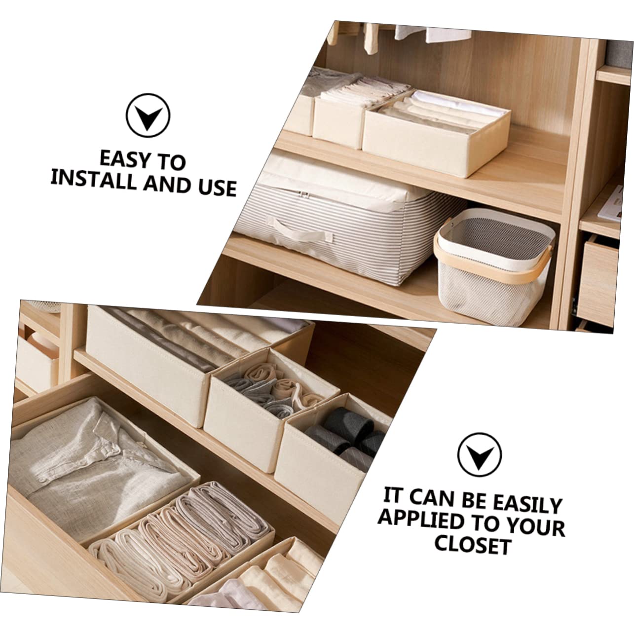 3piezas Organizador De Ropa Interior Compartimentos Caja Almacenamiento Sujetadores Calcetines Fácil Limpieza
