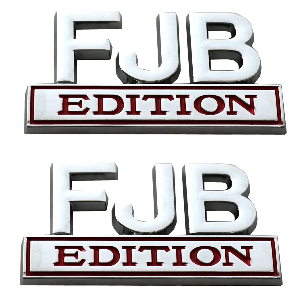 AMERTEER 2pcs FJB Edition Emblem Badge | The Original FJB CH-FJB-ChBk CH-FJB-ChBk | Sticker Car Logo for Vehicles, Car Stickers and Badges | Car Decoration Accessories, Exterior Car Accessories