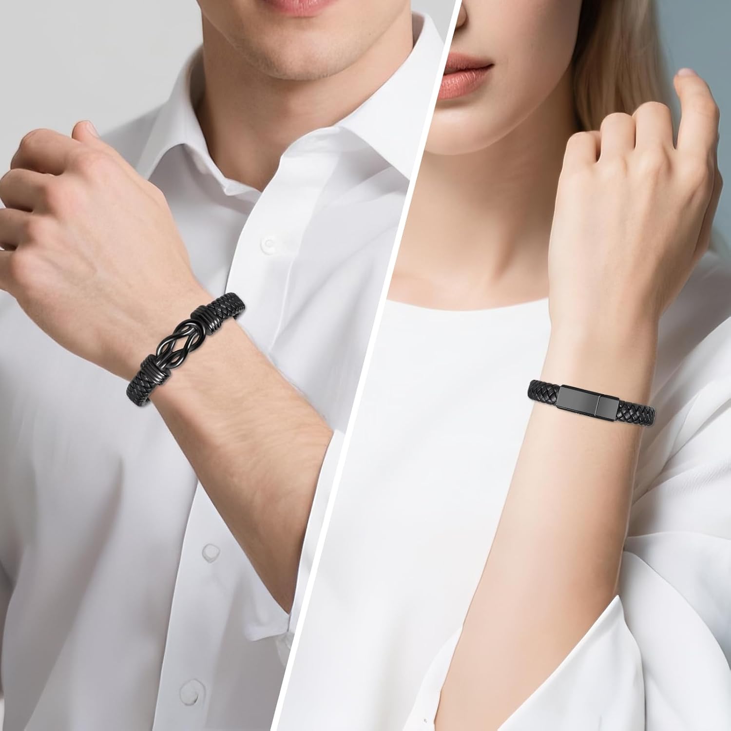 Infinite Black Urn Bracelet for Ashes for Men Women - Image 5