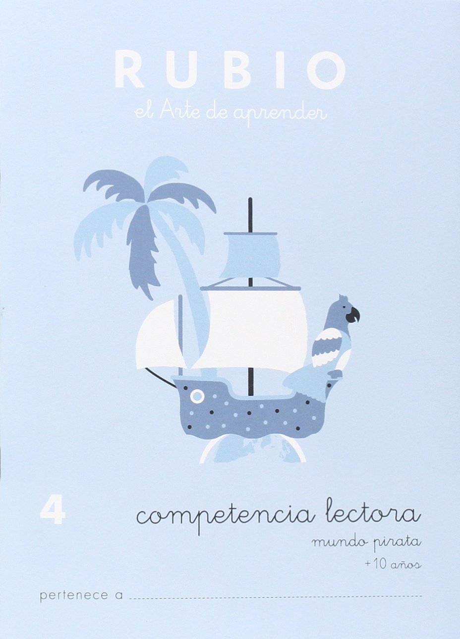 Competencia lectora 4 RUBIO. Mundo pirata | +10 años Cuaderno Lector 10. Velocidad y comprensión lectora. Ed. Primaria.: Letra De Imprenta 10 (CUADERNOS LECTOR)