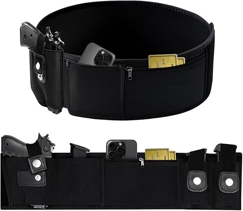 Tactical Belly Band Holster, Concealed Carry Waist Belt, Zipper type,55inch