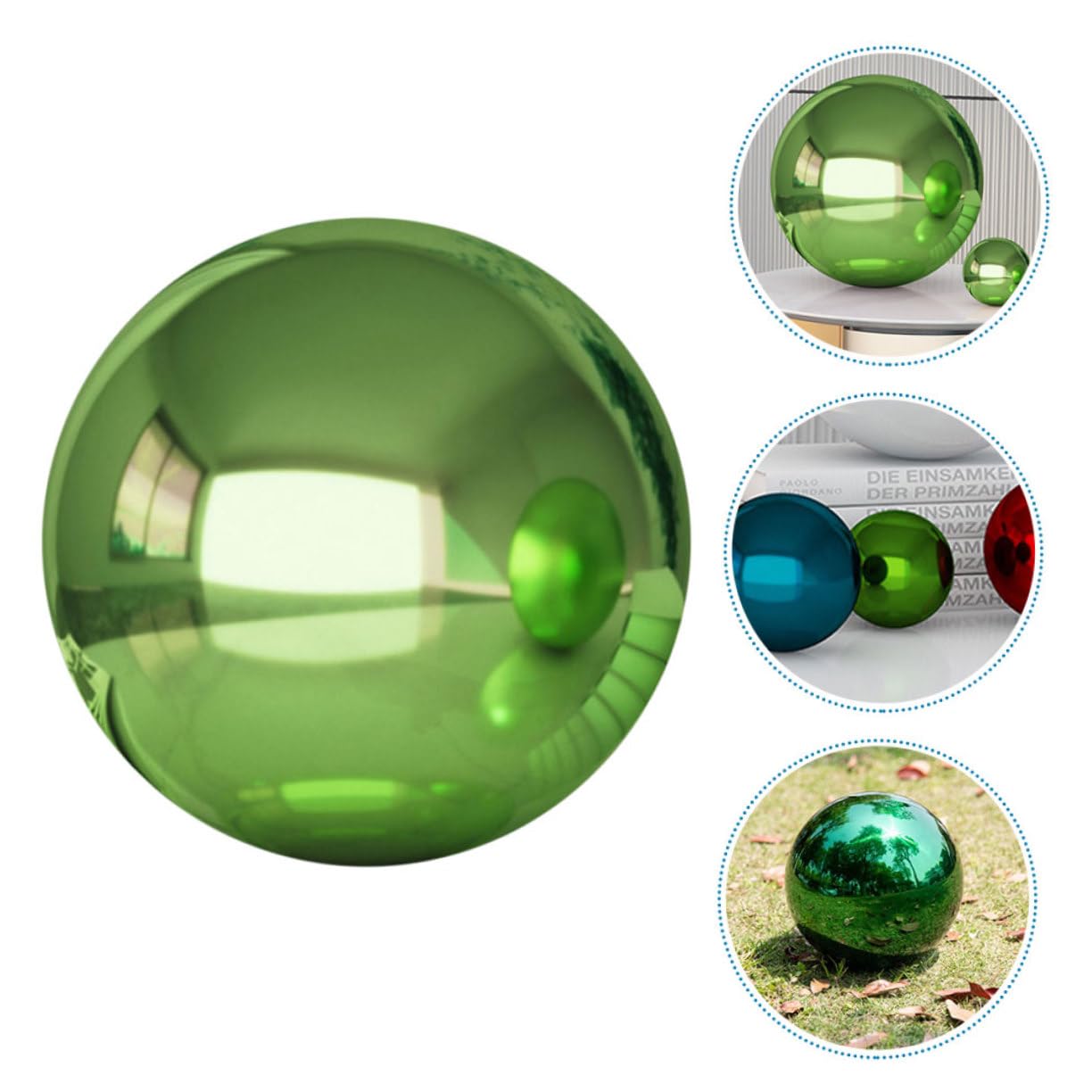 Pangao Lot de 4 boules iroir d'observation en acier inoxydable poli