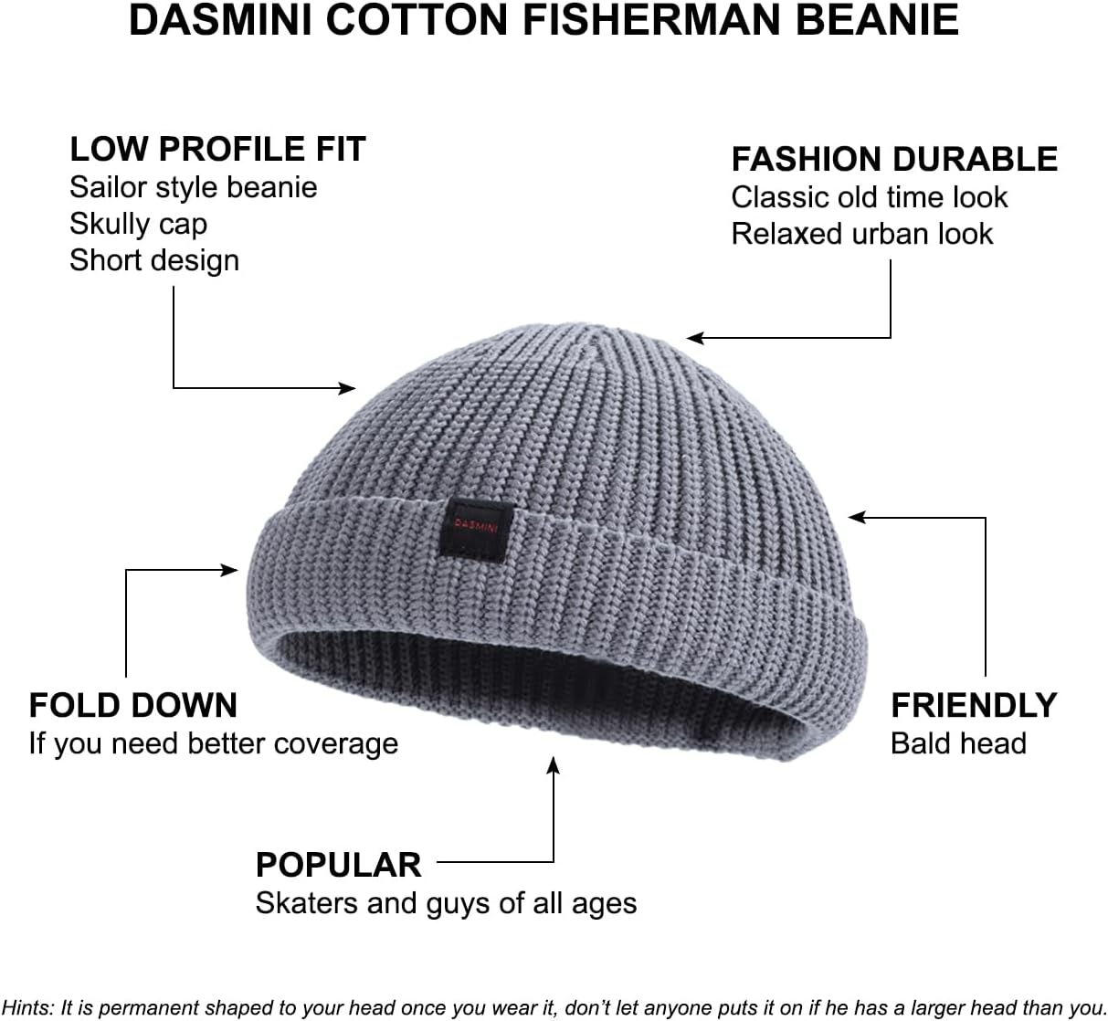 Fisherman Beanie Hats for Men Women,Knit Trawler Skull Cap,Watch Cap,Spring Fall Winter Warm Short Hats - Image 4