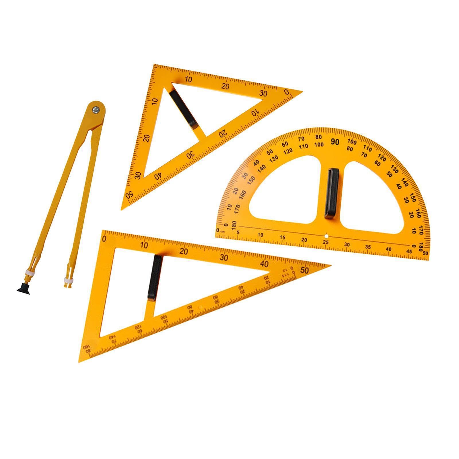 Regla multifunción para matemáticas y geometría, material didáctico de gran tamaño para dibujar lecciones de matemáticas, útiles para profesores, herramienta de