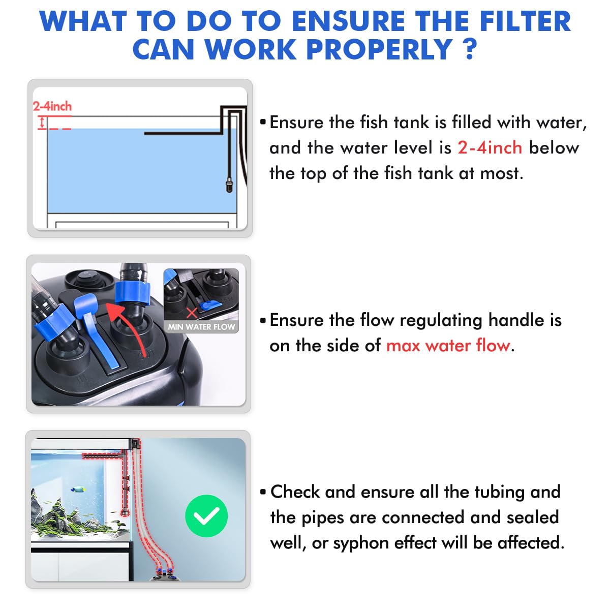 Snapklik.com : AMOSIJOY 660GPH Ultra-Quiet Canister Filter, 3-Stage External Aquarium Filter