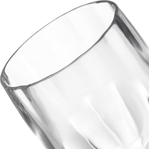 Miniatura 4 de Suwimut Juego de 8 copas de vino de plástico irrompibles de 12 onzas, vasos apilables para vino y agua, vasos reutilizables inastillables para