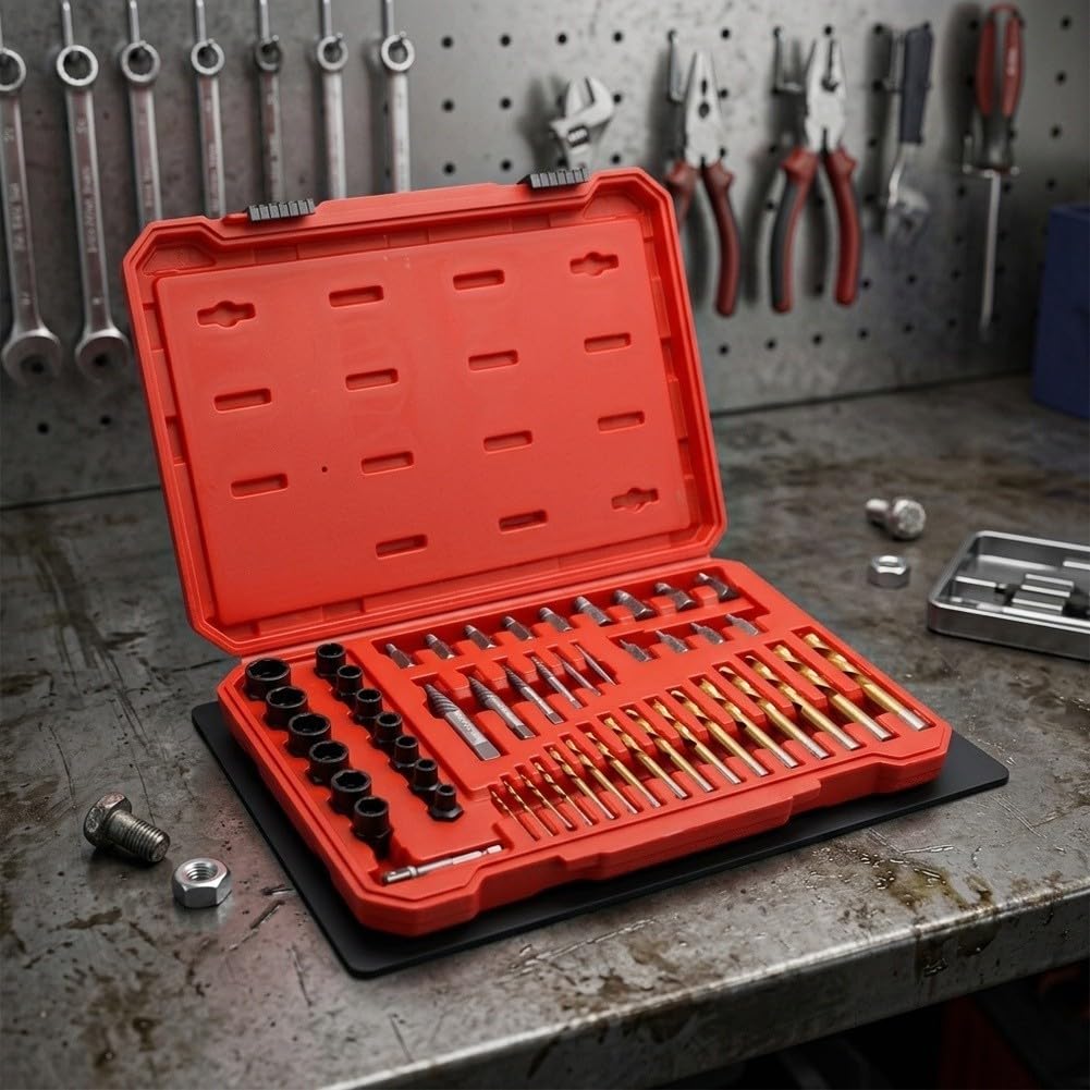 Set Estrattori Viti 49 Acciaio Antiarruggine Set Estrattori Viti