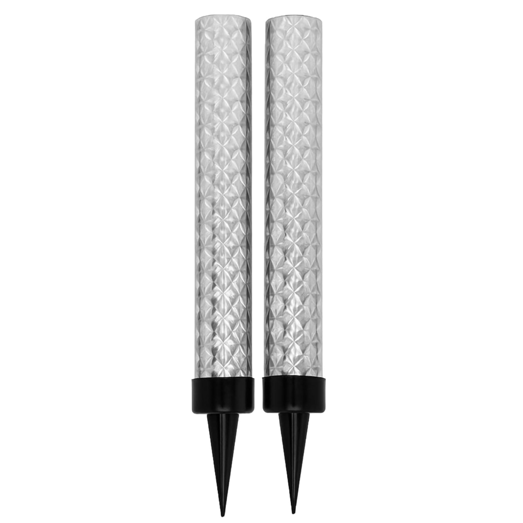 Concept4u Silver 12Cm 12Cm Silver Ice Sparkling Fountain Candles 2 Pk With Holder Cake Topper Sparkler For Birthday Anniversary Wedding Party Decoration