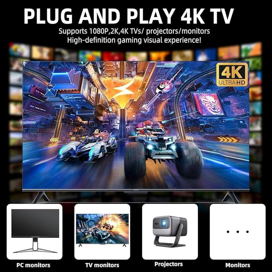 Image of 2026 4K HDMI Gaming Console for TV, Plug and Play Video Game System with 2 Wireless Controllers, Family Entertainment for Kids & Adults (SPECIAL EDITION 2026)