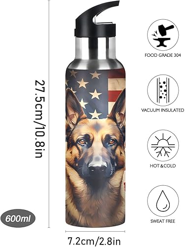 Vista 94 de Botella de agua amarilla para niños y niños, con aislamiento de acero inoxidable, para agua fría y caliente, con tapa con pajilla, para deportes