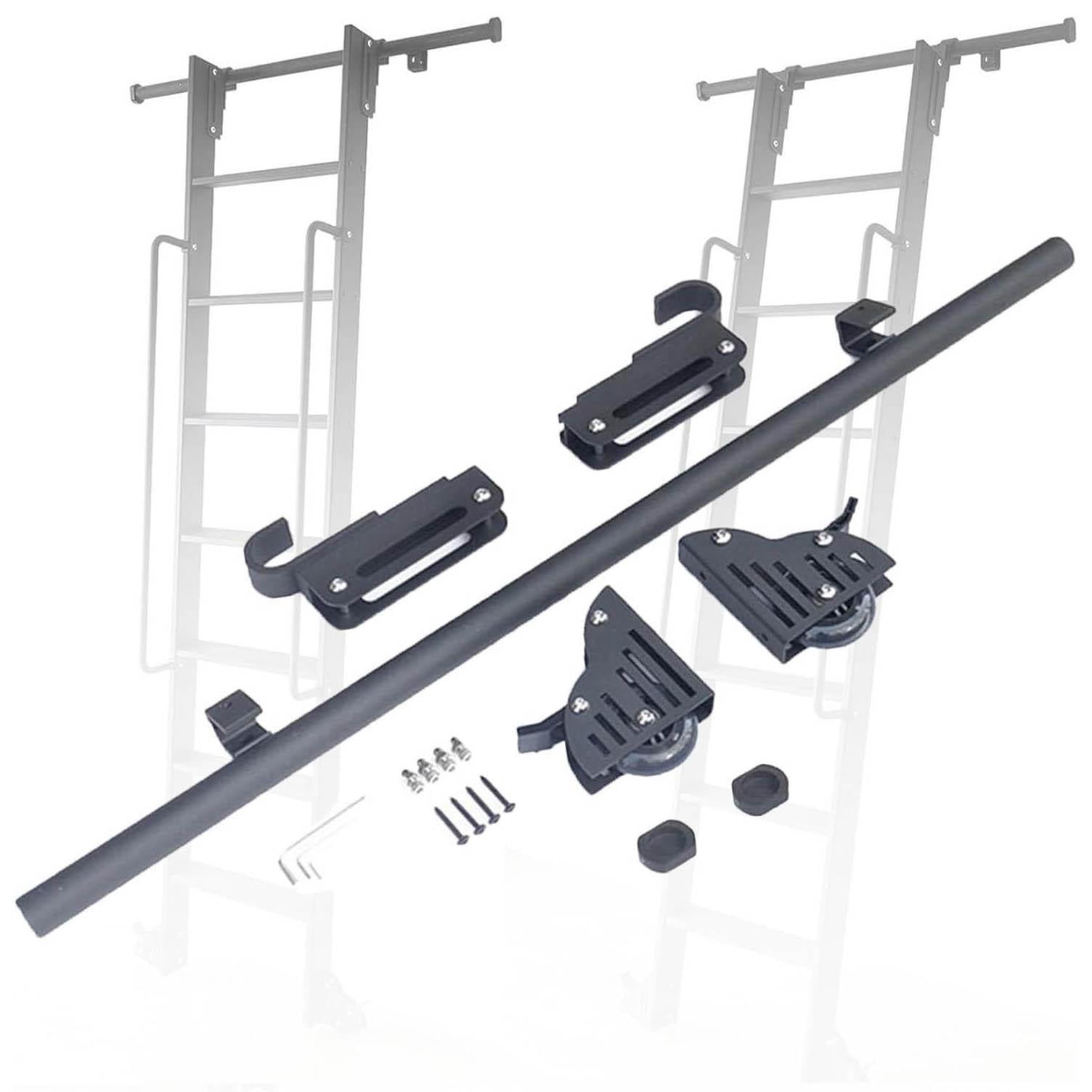 Rail en acier pour échelle mobile et kit quincaillerie complet pour grenier