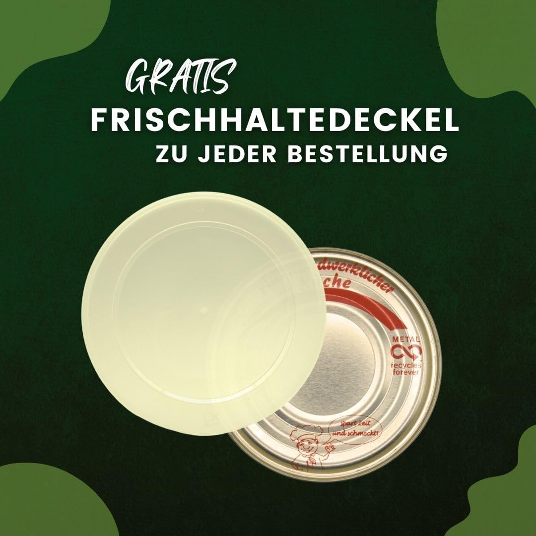 Rehbraten Fertiggericht in der Dose 800g Wildbraten aus edlem Wildfleisch lange haltbar ideal als Notnahrung Rehfleisch aus Deutschland Wildgericht Dosengerichte Metzgerei Bühler (400g, 400, gramm)