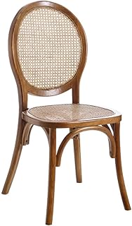 Silla medallón clásico Natural de Madera rattán de 94x42x45 cm - LOLAhome