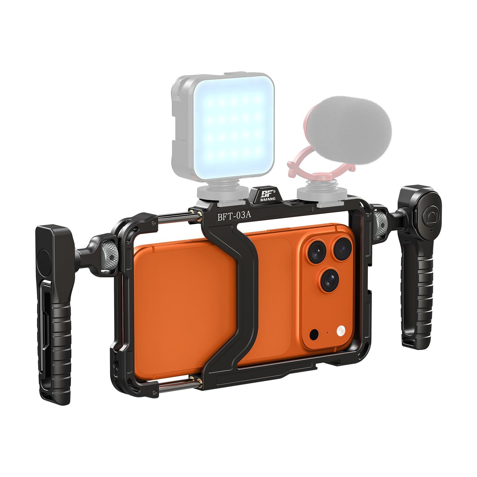 Upgraded Universal Smartphone Video Rig mit Griffen 67mm Filter Adapter Anti Drop, Telefon Käfig Stabilisator für Videoaufzeichnung, Handheld Filmmaking Vlog Case Stabilisator für Videomaker