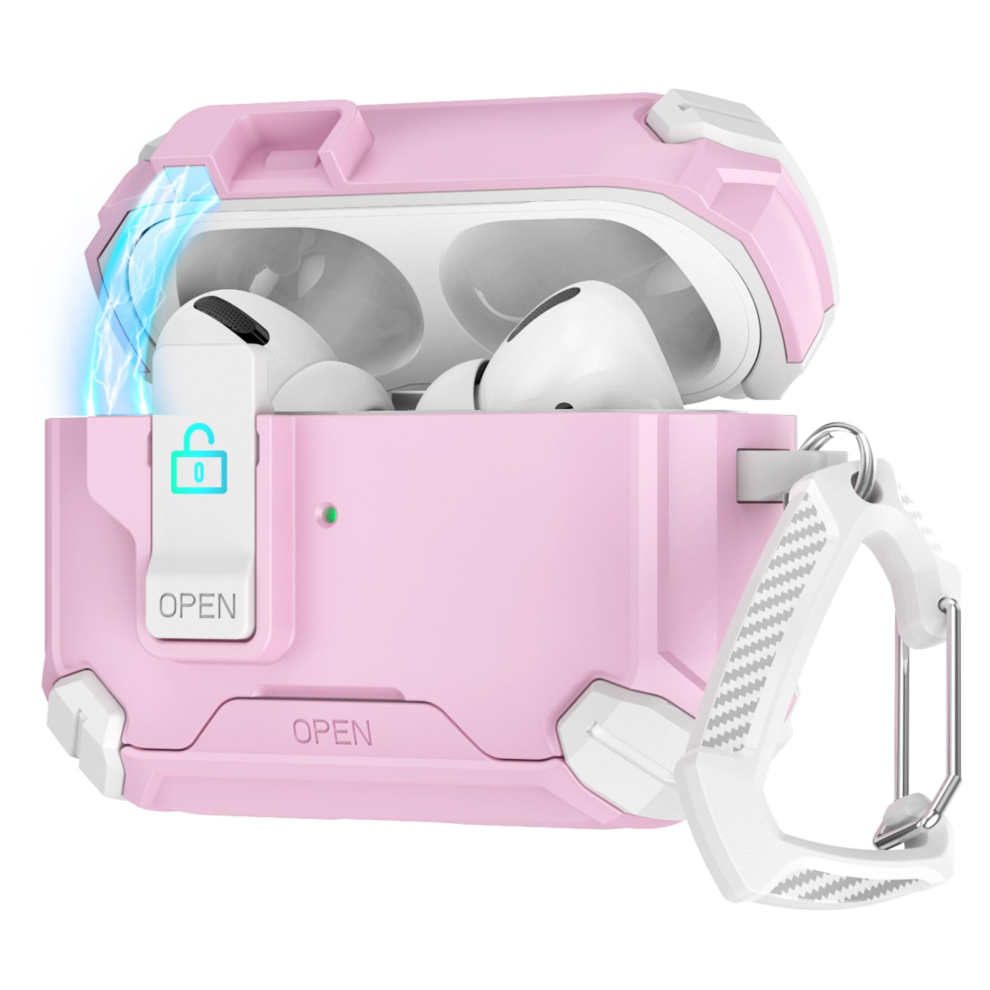 Sahara - Custodia resistente con serratura di sicurezza serie Raider, compatibile con MagSafe per AirPods Pro 3, Desert Rose, (HP00220)