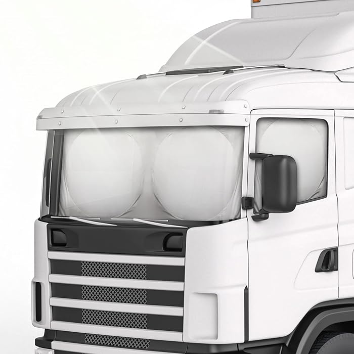 Buy Sun Shade for SemiTruck Front Windshield and Side Windows, AllIn