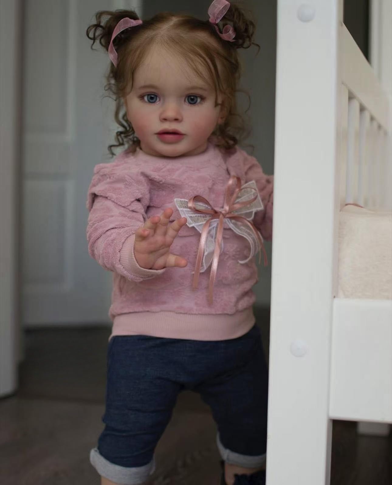 RXDOLL Duży rozmiar realistyczne lalki Reborn Baby Dolls Girl 66 cm Reborn Maluch Lalki, które wyglądają jak prawdziwe odrodzone niemowlęta miękka tkanina winylowa ciało realistyczne lalki dla dzieci