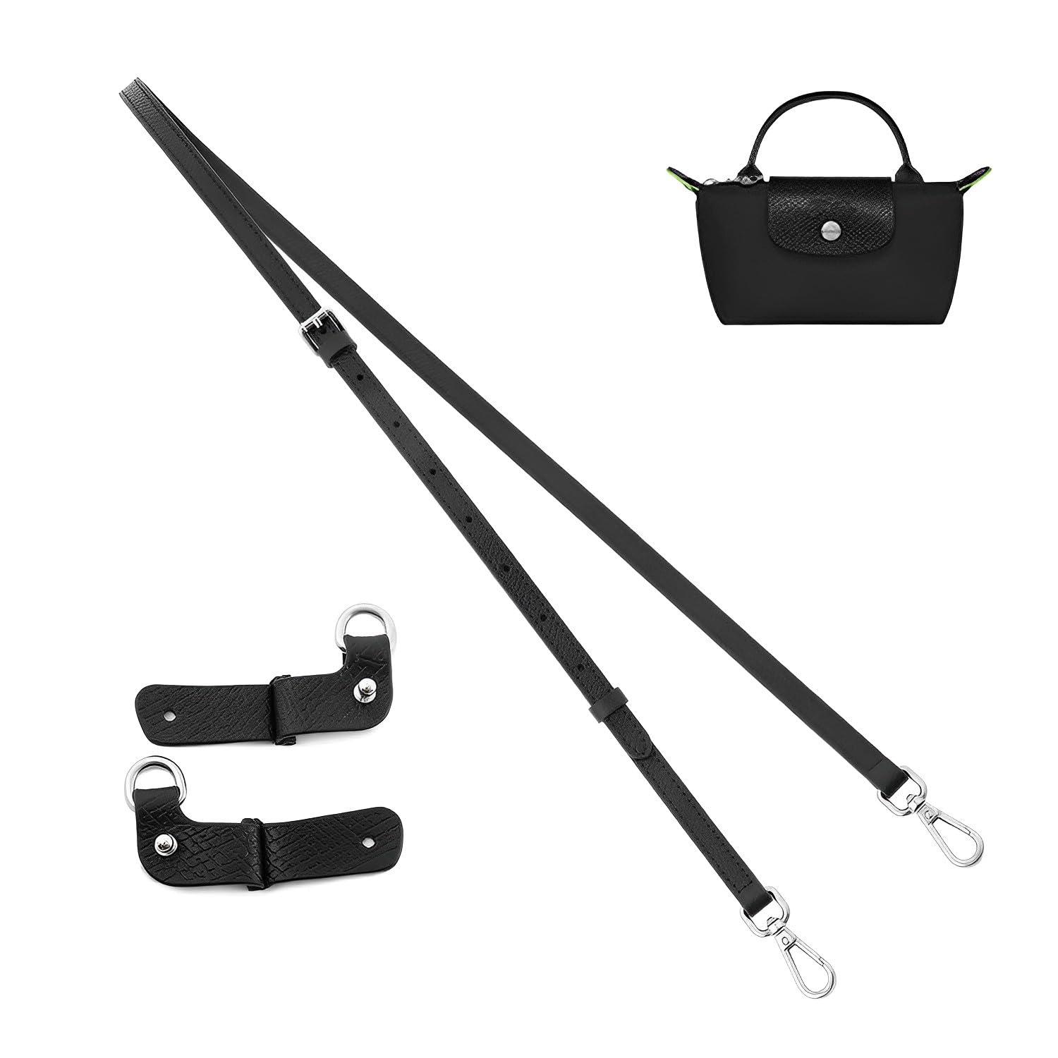 Skycare Adjustable Leather Replacement Straps - Ideal for Longchamp Le Pliage Original