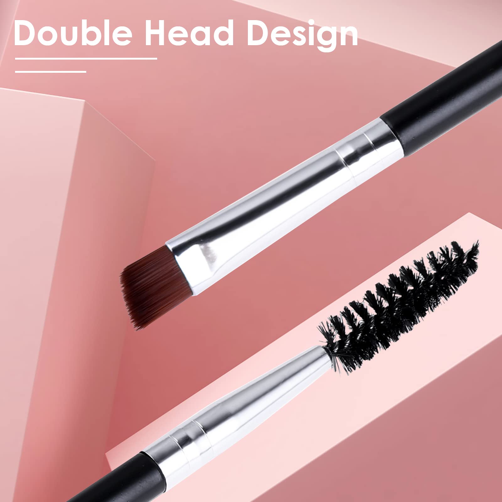 Spanking Eyebrow Brush Double Angled Eye Brow Brushes Ultra Thin Eyebrow Brush Professional Spoolie Brush Makeup Tool for Women Girl Makeup Artist Stylist 1