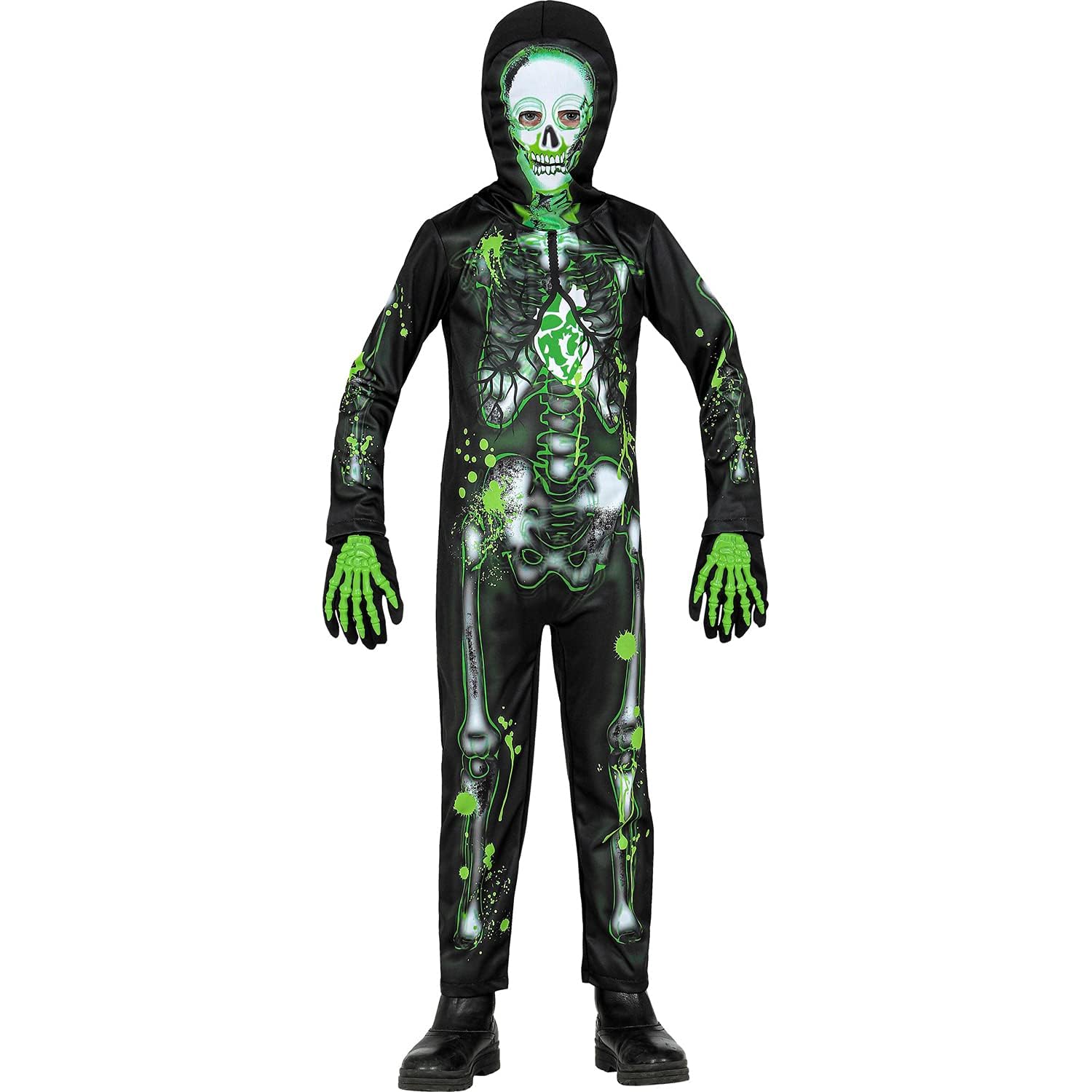 WIDMANN TOXIC SKELETON (jumpsuit, hooded mask) - (128 cm / 5-7 years)