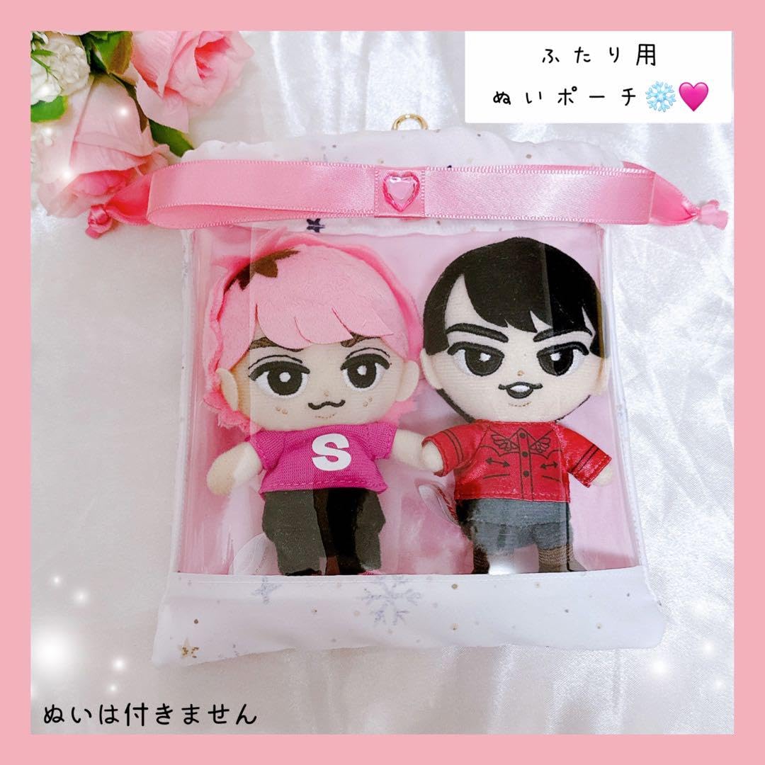 SnowMan ON すのチルソフビポーチ 9色 雪の結晶チャーム付き すの