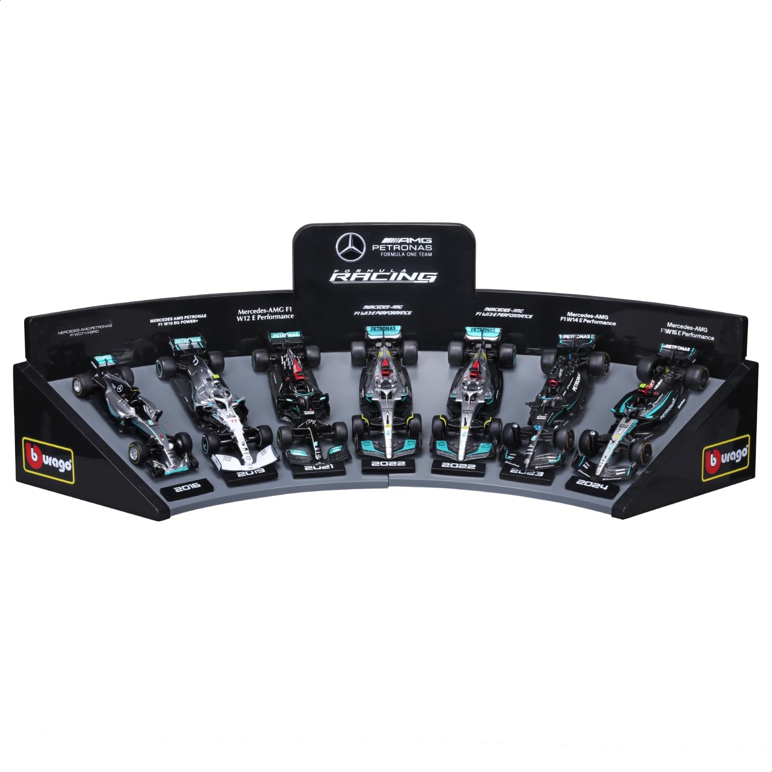 1:43 F1 MERCEDES AMG DELUXE GIFT SET WITH DISPLAY STAND