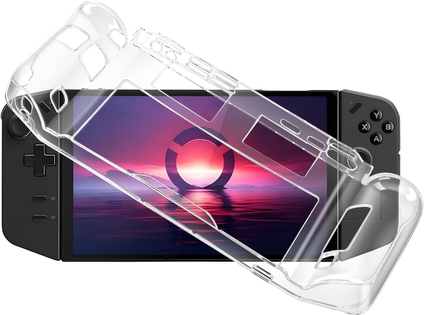 Case Compatible with Legion Go, Ergonomic Grip TPU Shock-Absorption Case, Anti-Fingerprint Scratch Resistant Cover Fit for Lenovo Legion Go Gaming Handheld 8.8" 2023, Soft TPU Material (Clear)