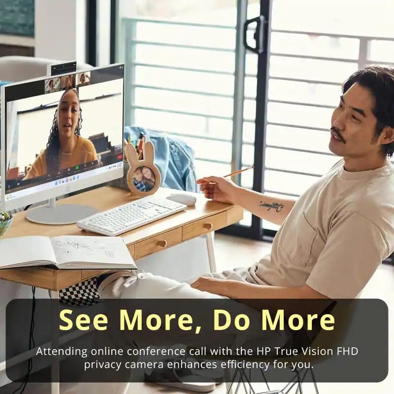 Image of HP 27 inch Touchscreen All in One Desktop Computer, Intel Ultra 7 255U, 27 inch FHD Touchscreen Anti-Glare Display, 64GB DDR5, 4TB SSD, Intel AI Boost (12 NPU Tops), Windows 11 Pro, Wireless KB & Mouse