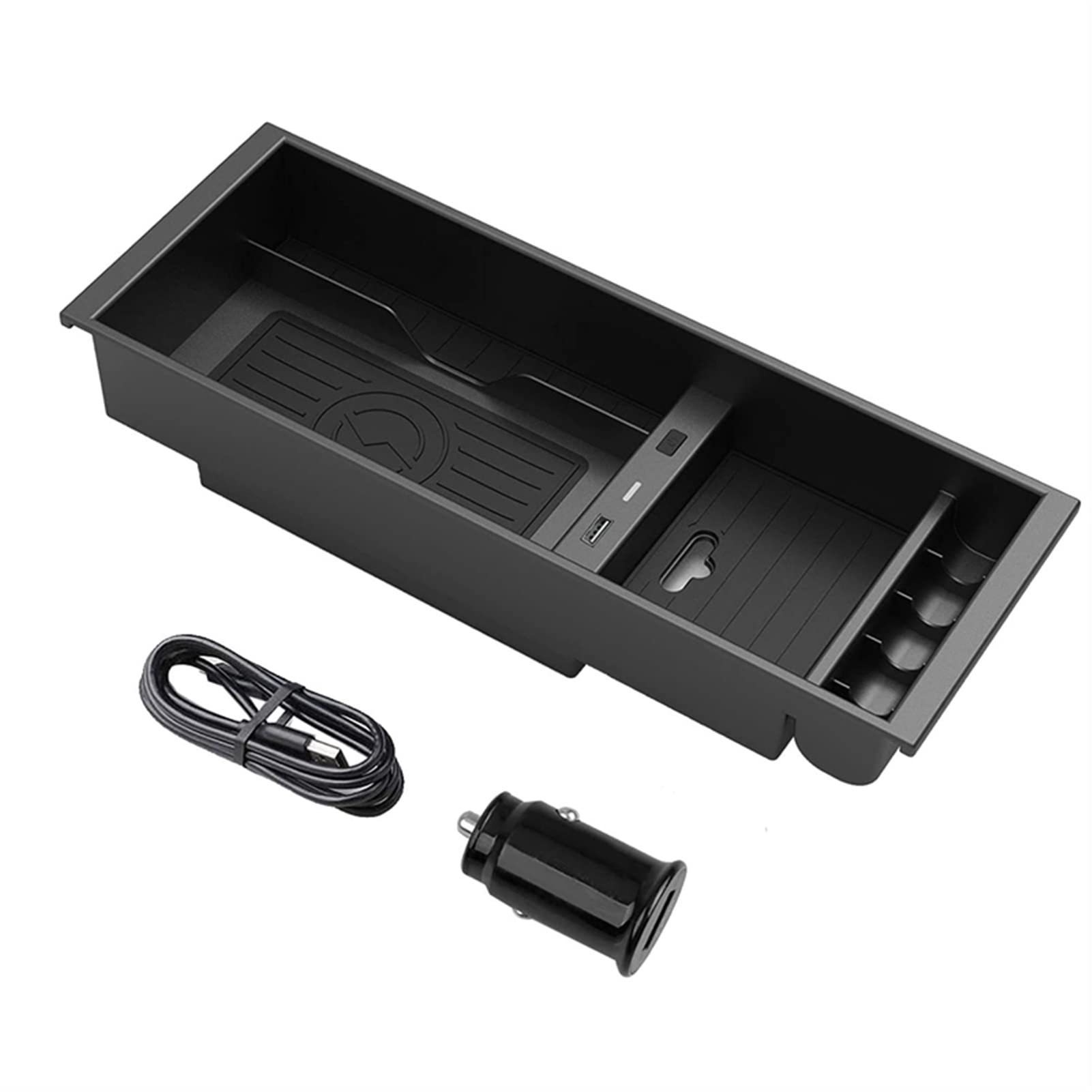 10W bezprzewodowa ładowarka samochodowa, do Forda, do F-150, do F-150, 2009-2021 Schowek na konsolę środkową Bezprzewodowa podkładka ładująca Ładowarka samochodowa