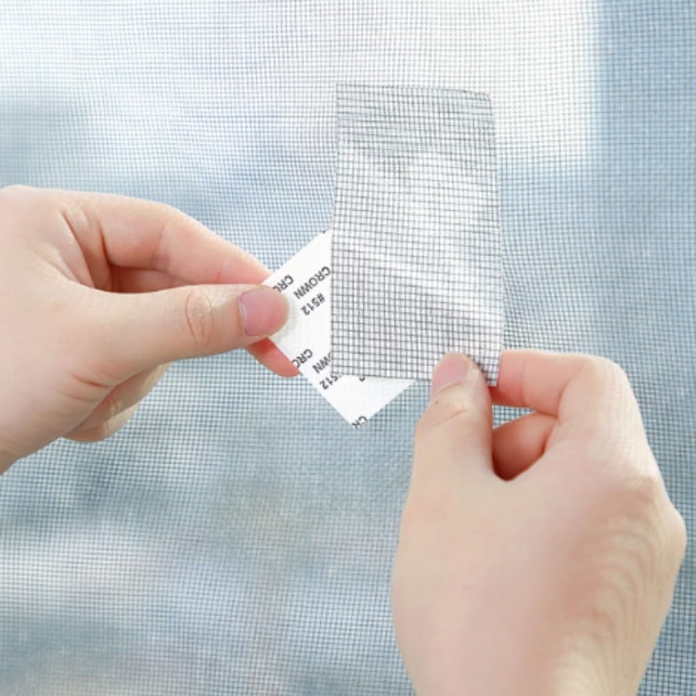 2 Pcs Nastro per Riparare Zanzariere, Nastro Adesivo in Fibra di Vetro per Finestre Insetto, Zanzariera Tessuto Fibra di Vetro Screen Repair Patch, 5cm x 200cm Grigio