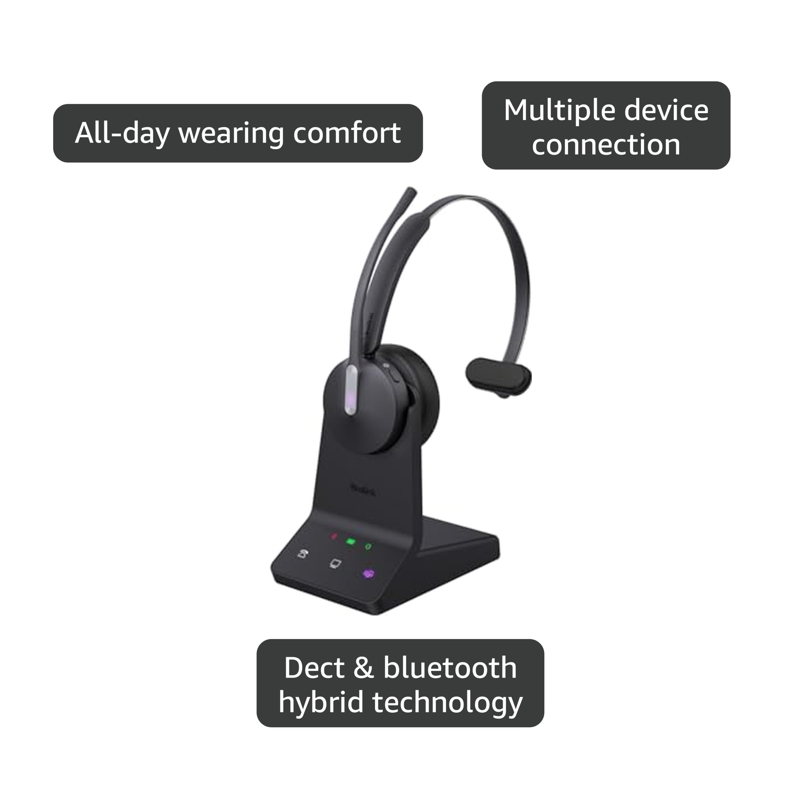 Amazon.com: Yealink Headset 1208671 WH64 Mono Teams DECT Hybrid