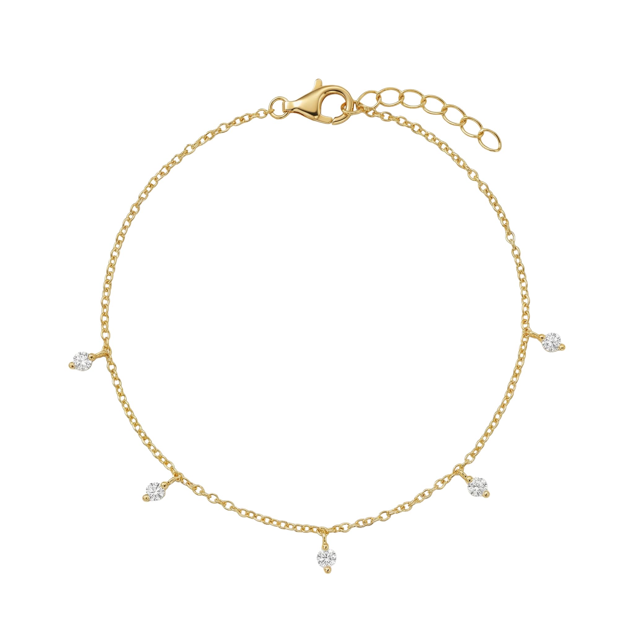 amor - Bracciale da Donna in Argento 925 - Placcato Oro/Dorato - con Zircone - AMR-B0013