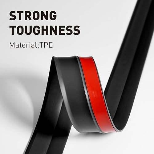 Miniatura 3 de Sello de puerta de garaje, tira de sellado superior y lateral, 34 pies, color negro, con parte trasera de goma, repuesto para burlete universal