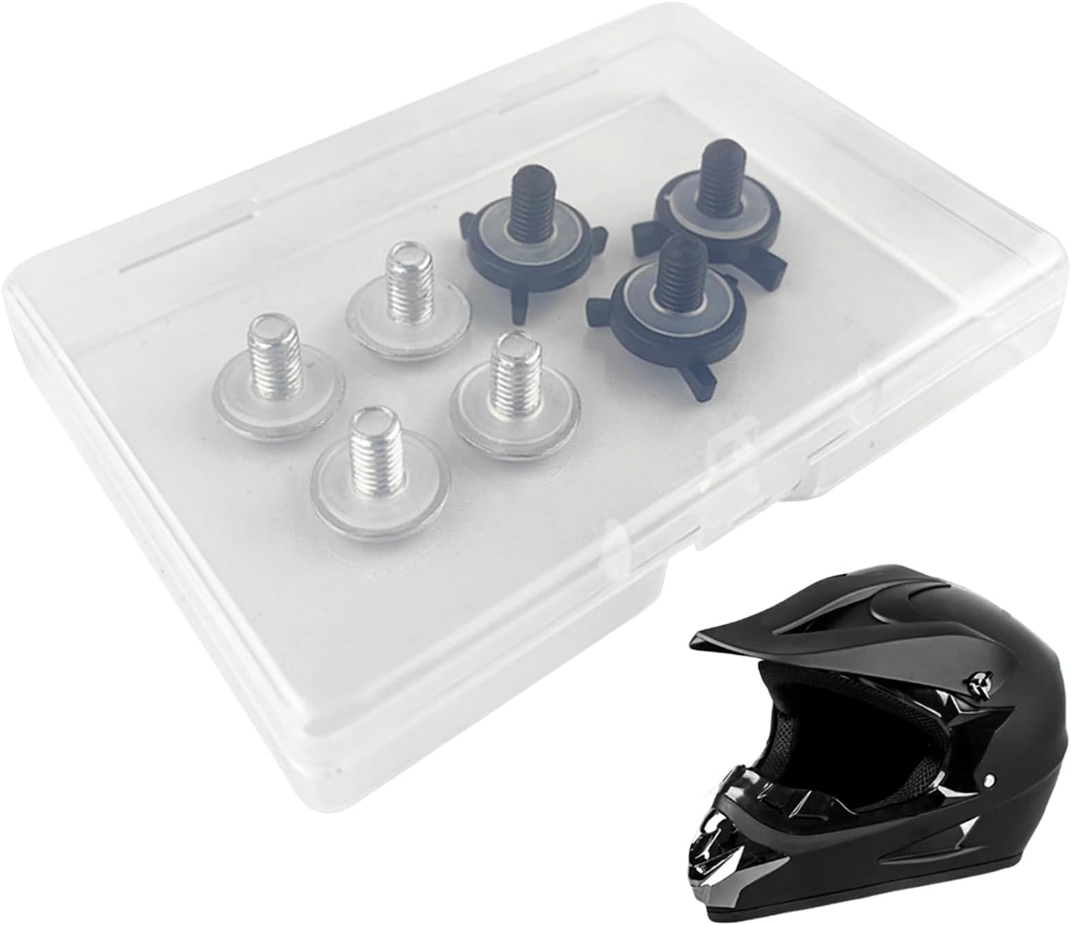 Motorcycle Hat Visor Screws - Helmet Bolt Set, Visor Cap Screws | Motorbike Helmet Replacement Parts, Aluminum Screw Accessories For Motocross Hat, Riding Gear, Biker Helmet Upgrades