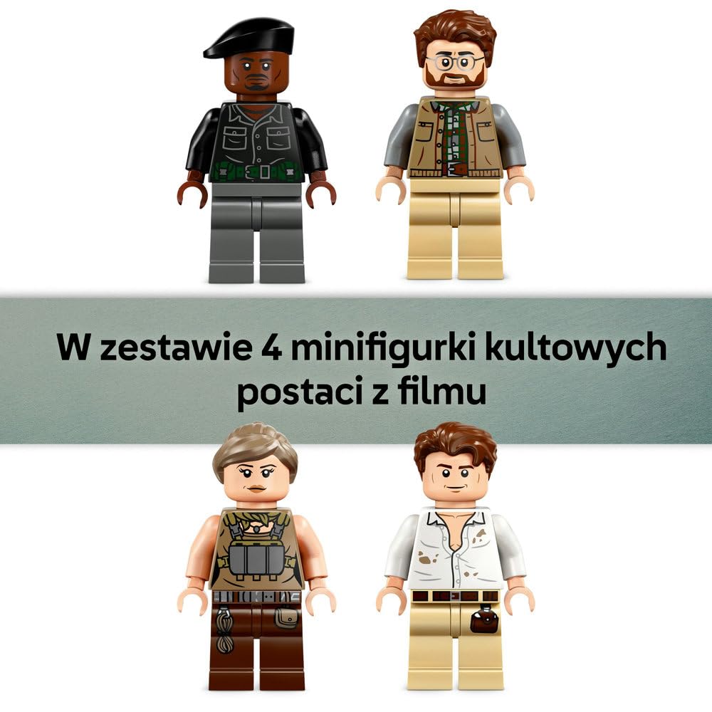 LEGO Jurassic World Powietrzna misja z kecalkoatlem i spinozaurem, figurki dinozaurów, interaktywna zabawka dla dziecka, zestaw dla 8-latka, pomysł na prezent dla chłopca i dziewczynki 76976