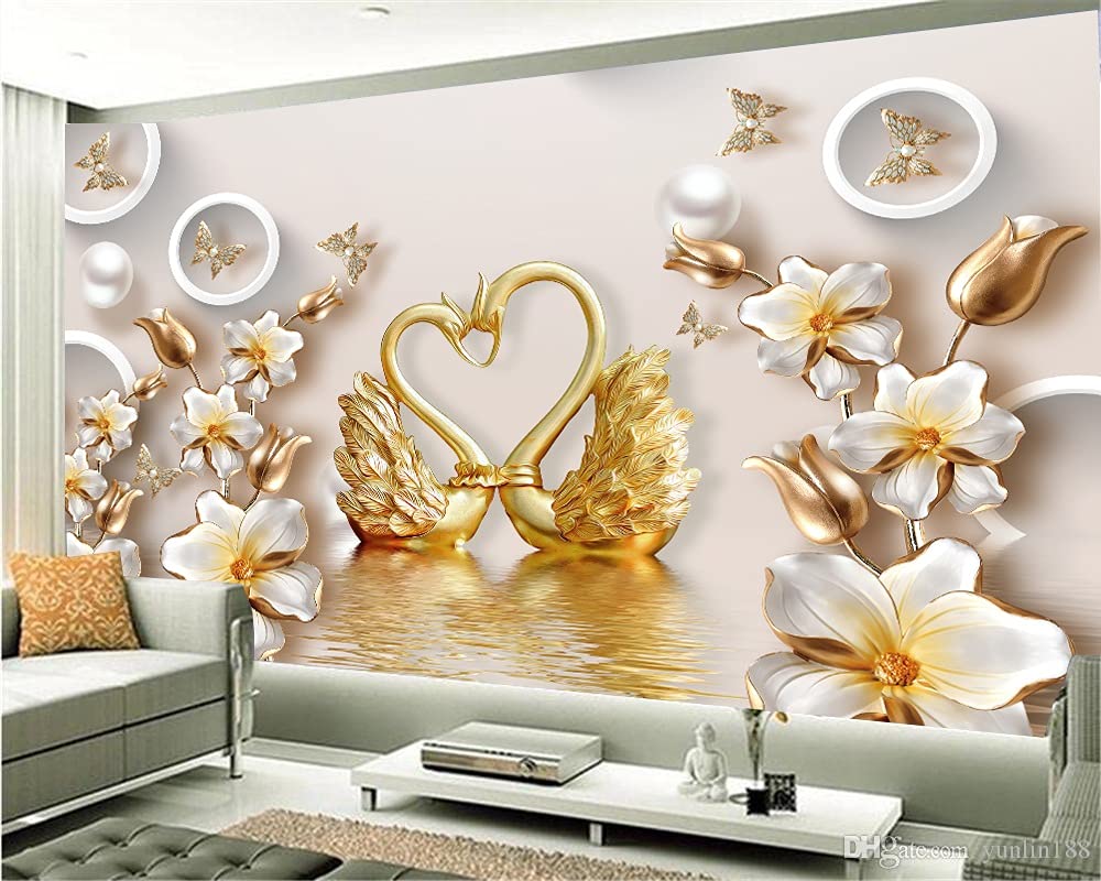 ALL YOUR DESIGN Peel N Stick Wallpaper Gold Swan Pair Design Self Adhesive, Waterproof & Laminated Wall Sticker for Home Decor, Living Room, Bedroom, Hall, Kids Room & Restaurant 4x5 Feet (B095PQKJVM) Amazon Price History, Amazon Price Tracker