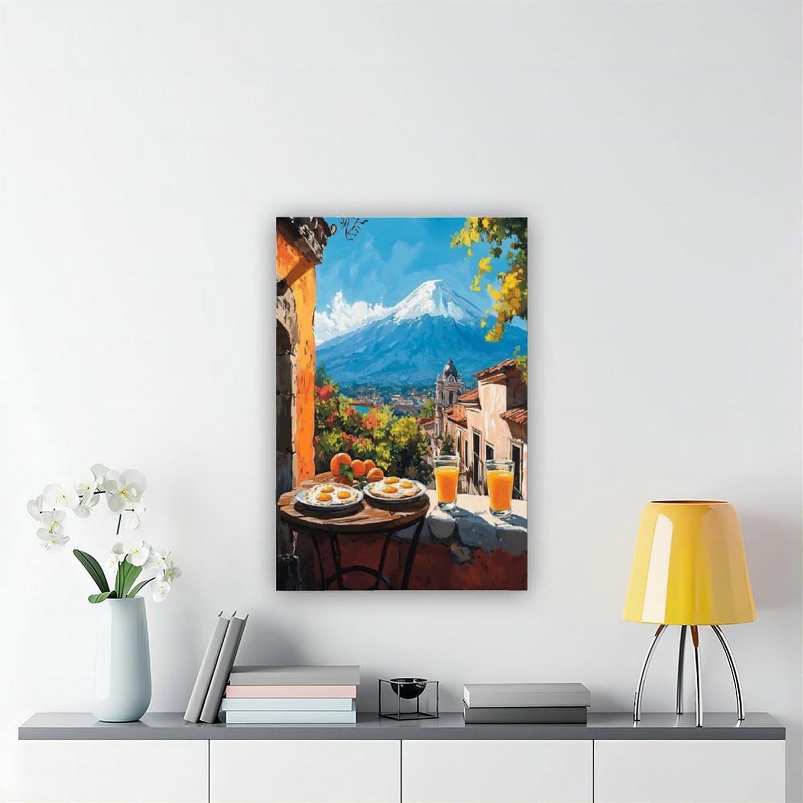 UTGN Huevos Rancheros - Poster su tela, decorazione per camera da letto, motivo: Rancheros, decorazione per la camera da letto, 60 x 90 cm