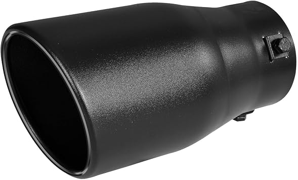 Exhaust Tip, 2-2.75 inch inlet clamp adjustable,Black Stainless Steel | Fit 2/2.25/2.5/2.75 Outer diameter Tailpipe, 4Outlet 7.5Long Muffler Tip,
