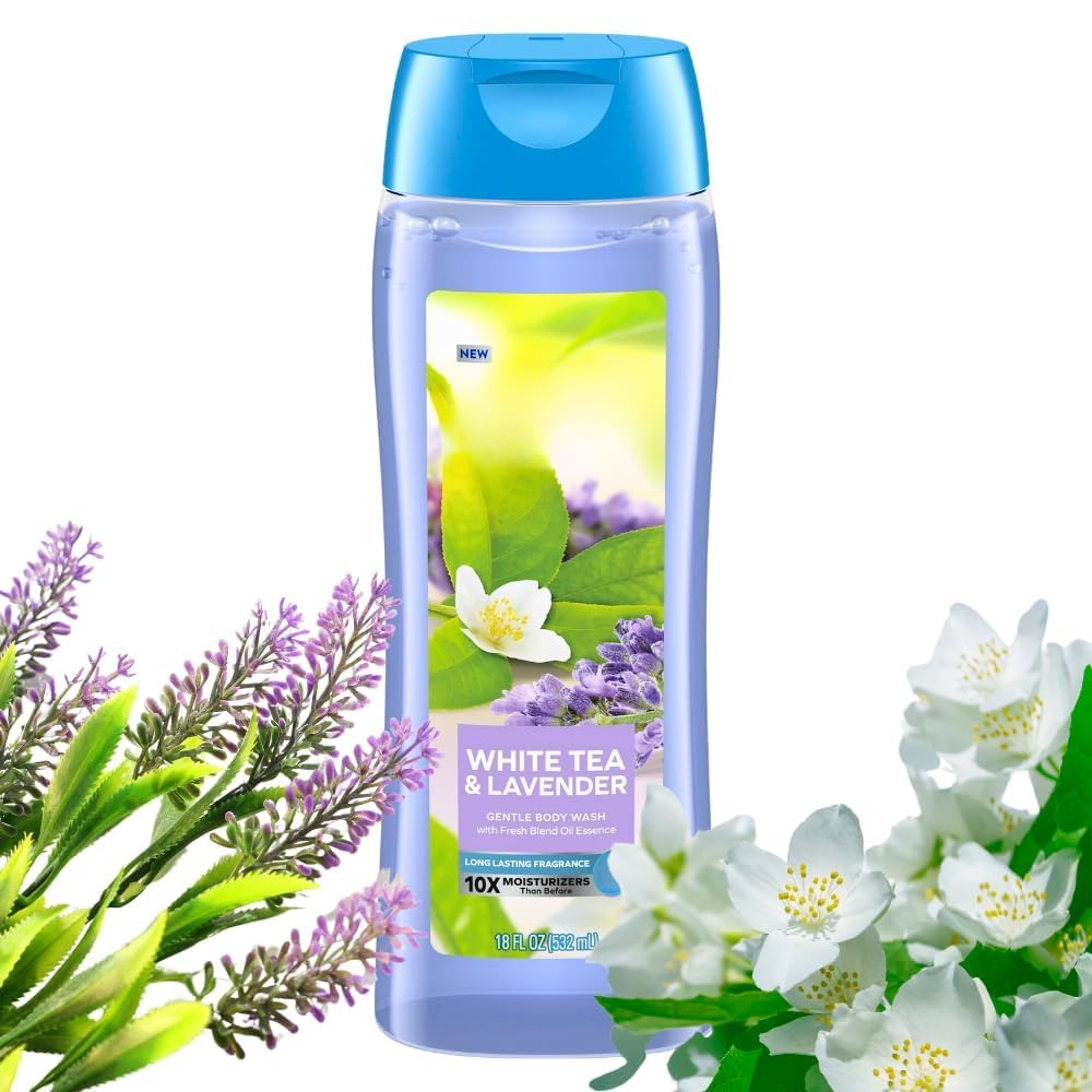 Body Wash with White Tea and Lavender 18 oz Moisturizing Gentle Cleanser