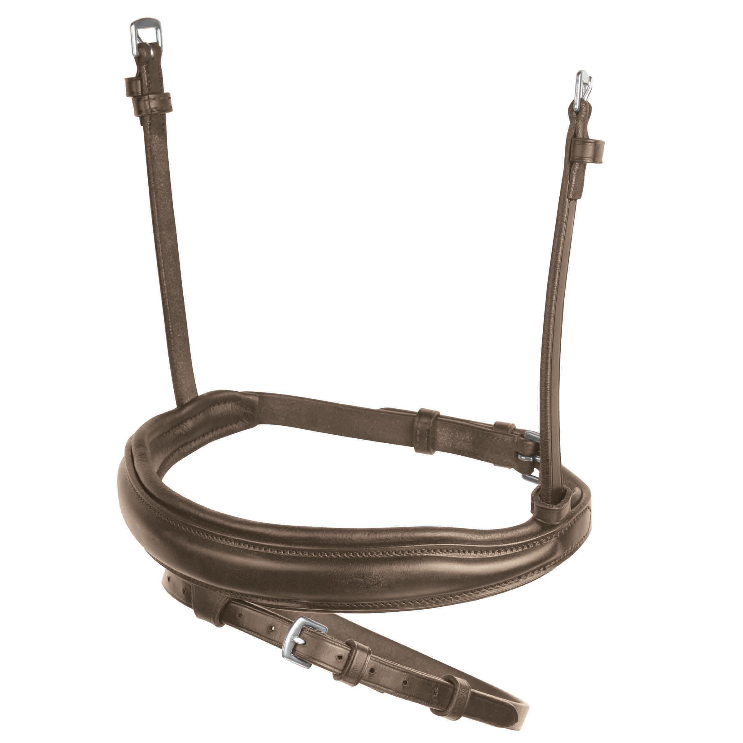 Collegiate Mono Crown Flash Noseband, Brown, Cob